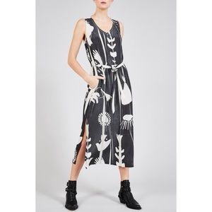 Cotelac Okie Ducky Black & White Midi Dress